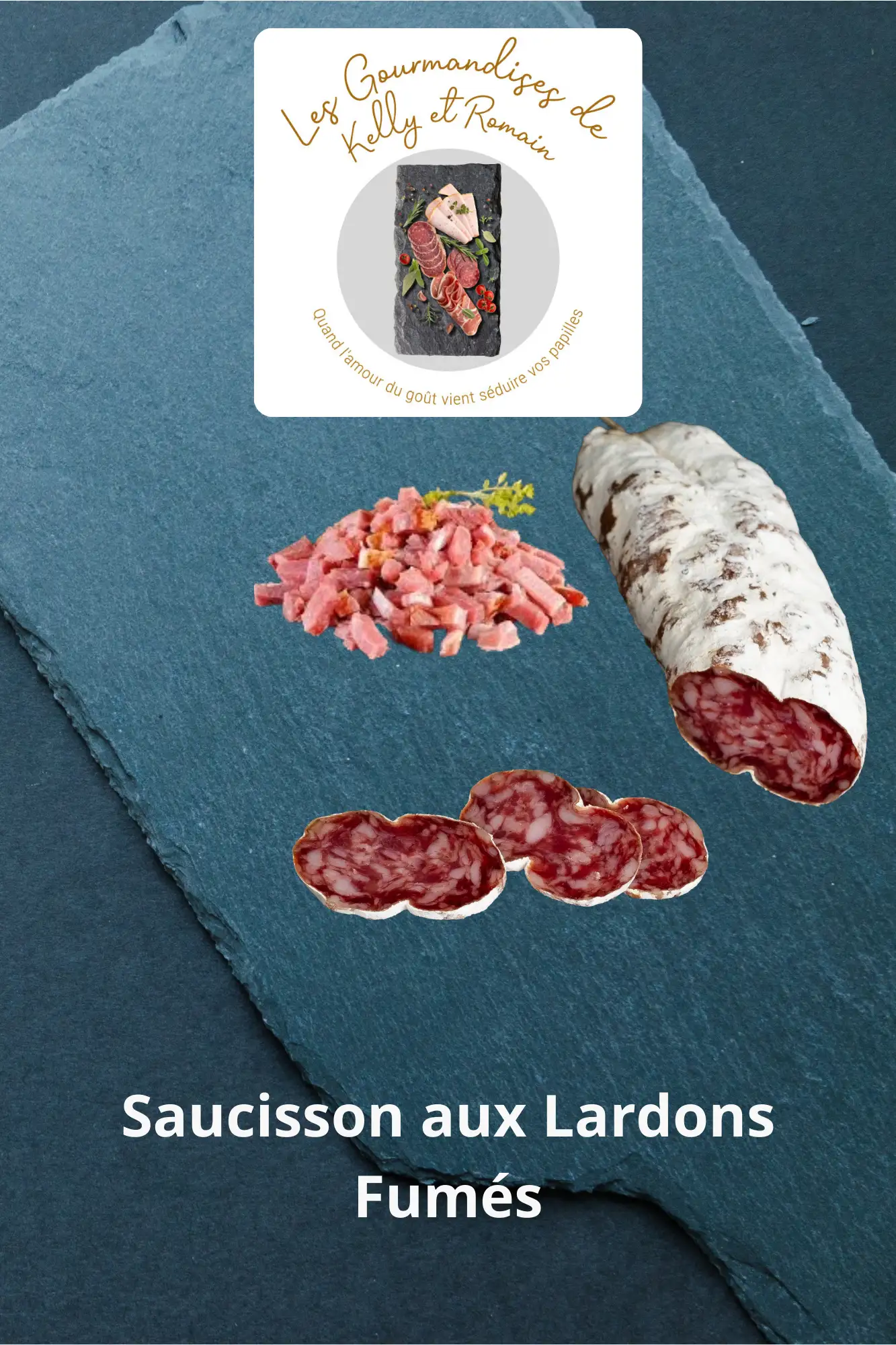 Saucisson aux Lardons Fumés ~170g
